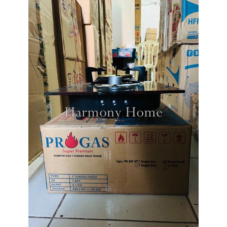 Kompor Gas Progas 1 Tungku Kaca Gas-Gas 2in1 Bisa Tanam &amp; Bisa Diatas Meja Tempered Glass Bergaransi Resmi