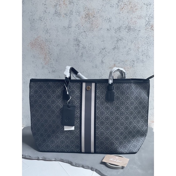 TB T Monogram Canvas Tote