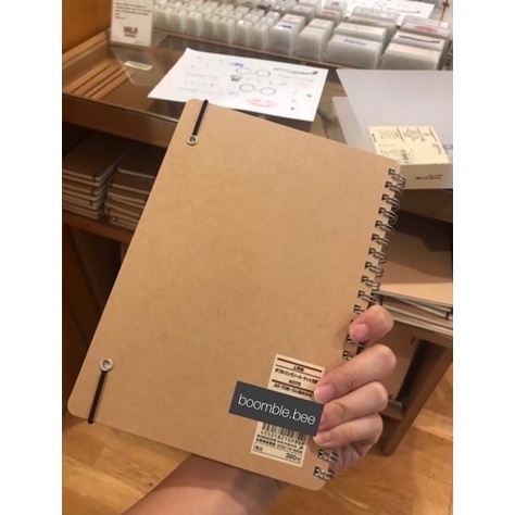 

MUJI A6 Notebook Ring Dotted (Beige)