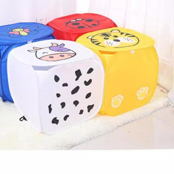֍ New Karakter Jumbo Model Kotak Keranjang Laundry Lipat Baju Kotor ✮
