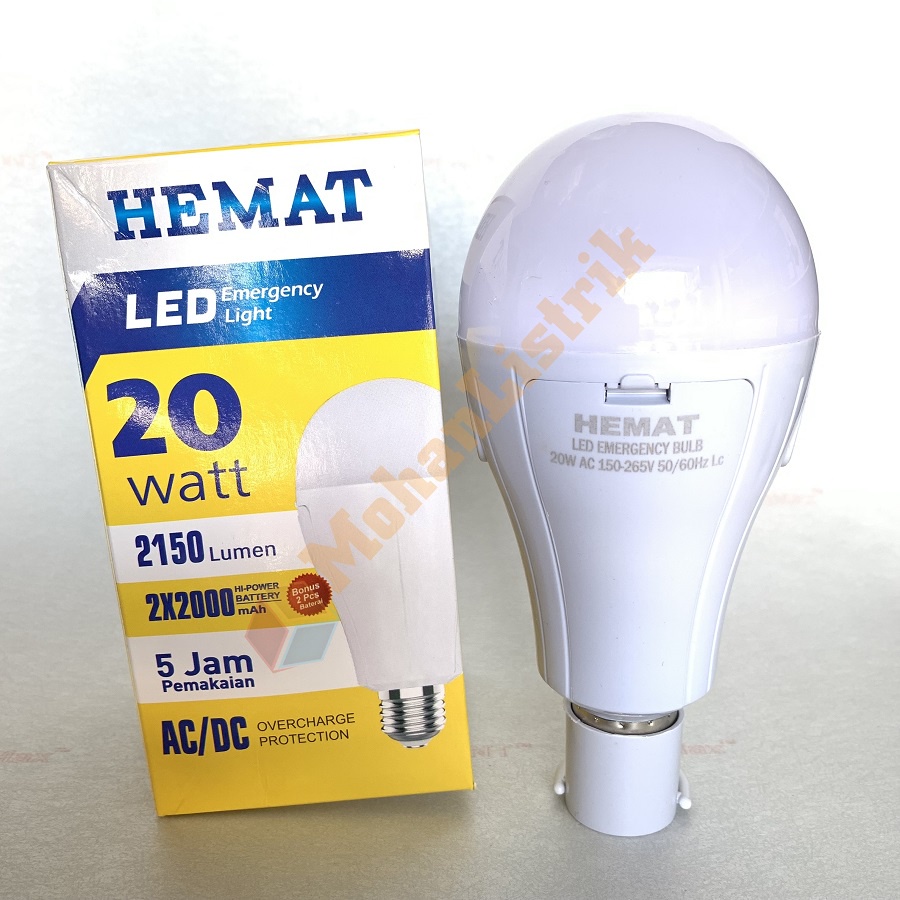 Lampu LED Magic AC/DC Emergency HEMAT 20W 20 Watt Bohlam Led Emergency