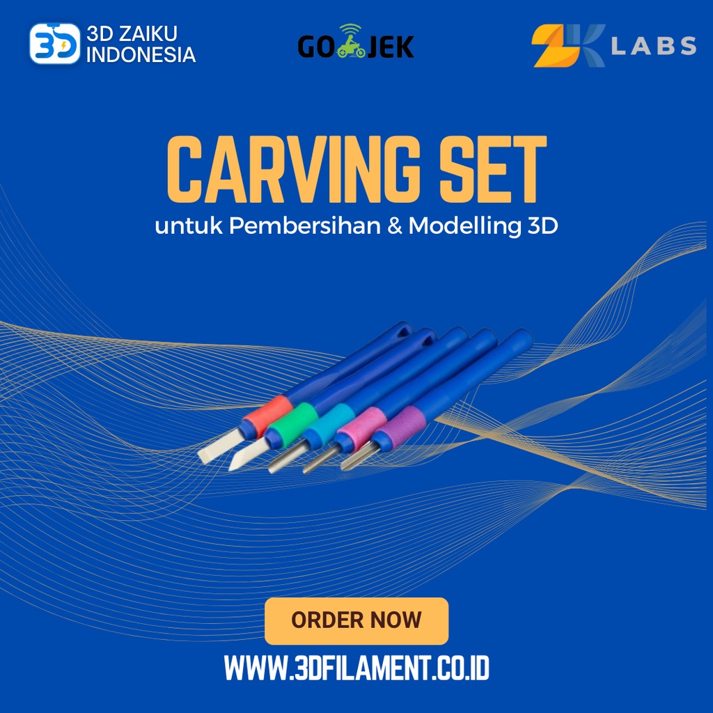 3D Printer Carving Set untuk Pembersihan dan Modelling Hasil Print 3D