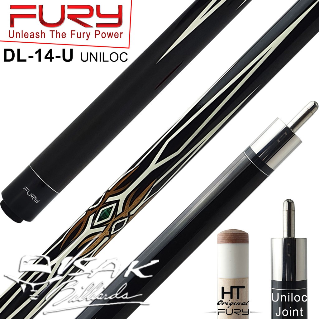Fury DL-14-U Cue - Uniloc Billiard Pool Stick Biliar Stik Furi Unilock Bilyar