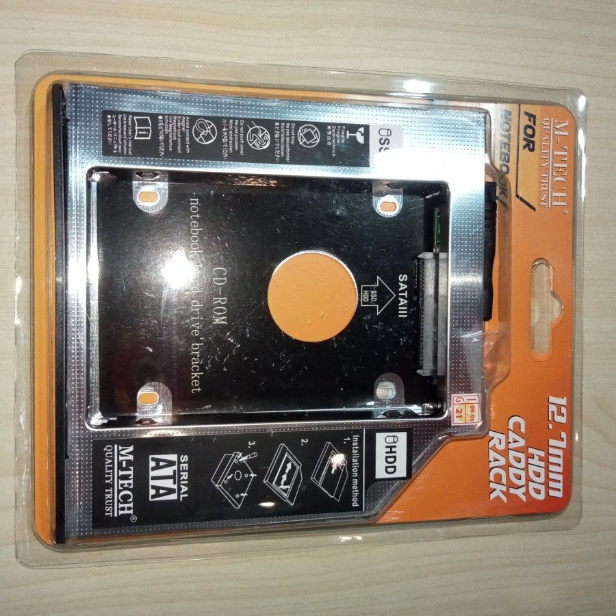 HDD Caddy 12.7 mm SATA Slot Hardisk Tambahan/HD Laptop