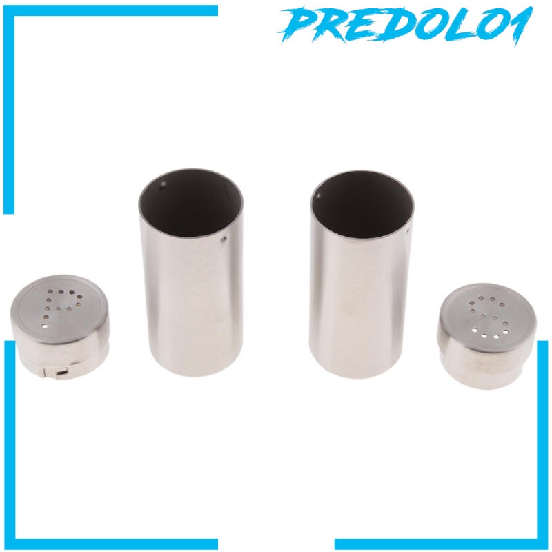 (Predolo1) 2pcs Botol Shaker Garam / Merica Bahan Stainless Steel