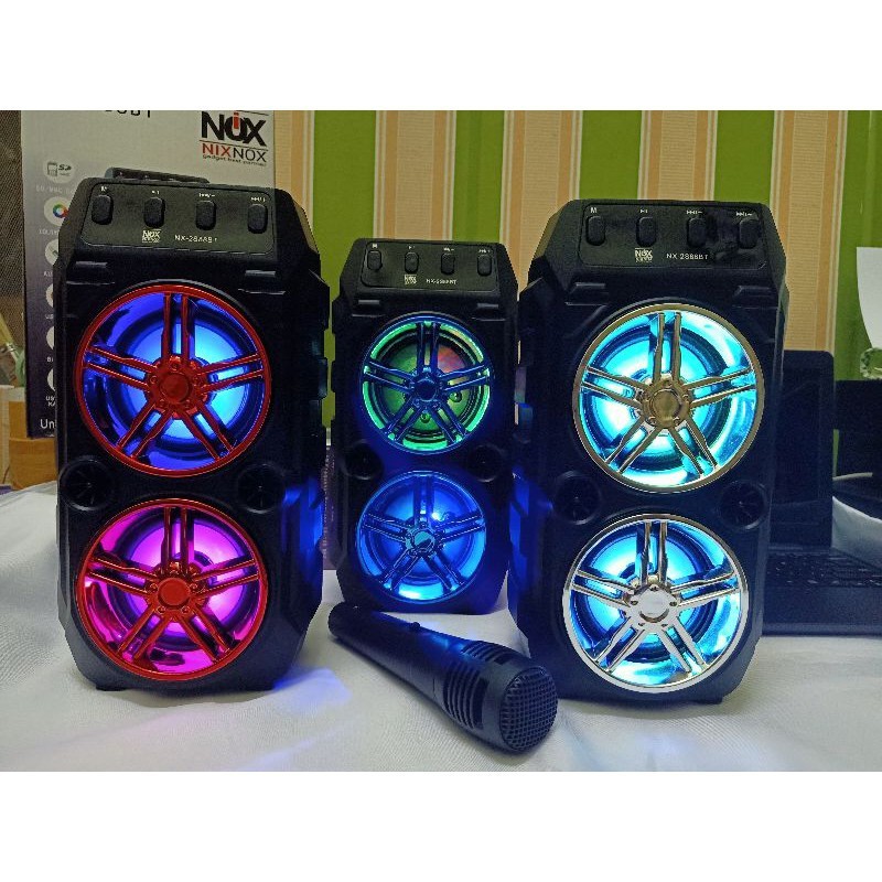 SPEAKER BLUETOOTH *NIXNOX NX-2S88BT LED FREE MIC Buat Karaoke