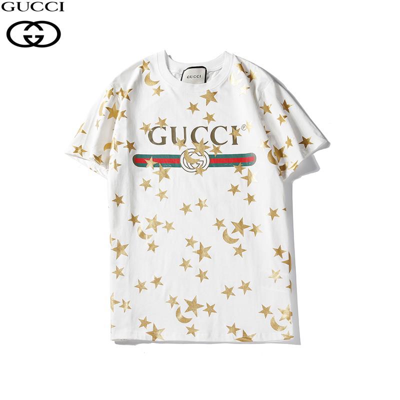  Gucci  Kaos  T Shirt Lengan  Pendek Bahan Katun Shopee 