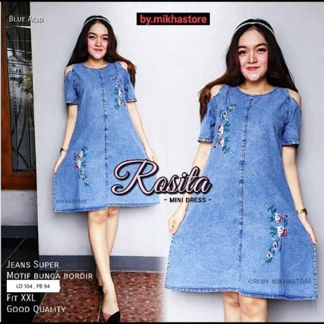 NEW DRESS CANTIK!! ROSITA DRESS VARIASI BORDIR ASLI