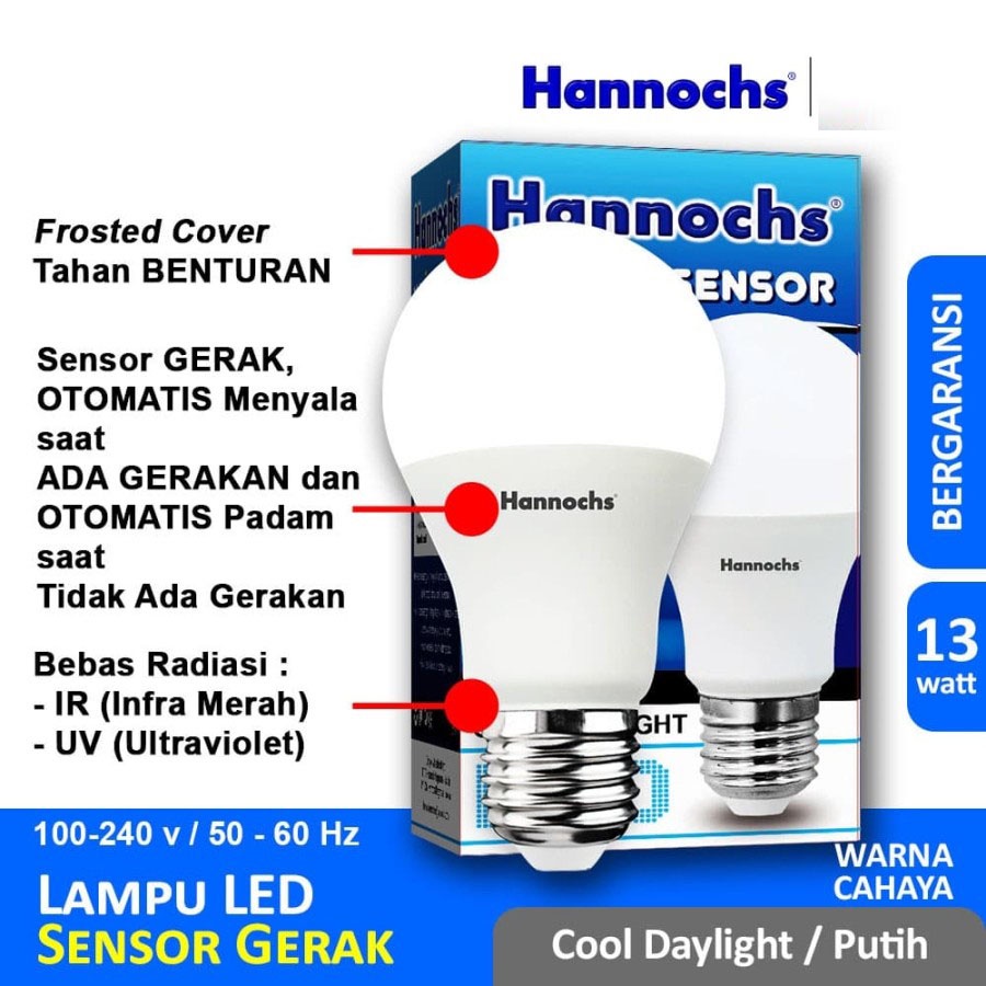 Hannochs Lampu LED Motion Sensor