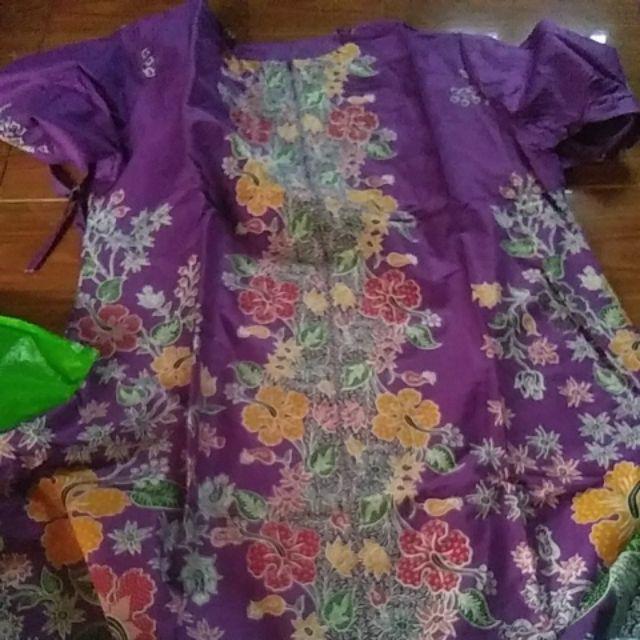 Tunik Batik Soft Batik Tunik Shibori Jumputan Terbaru Size S-3l / Hrb026 Yelbor Navbor / Biru Putih