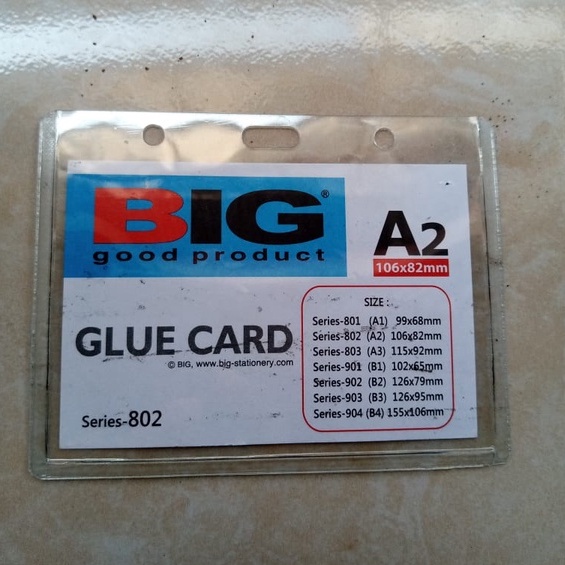 

(1PCS) Glue Card BIG A2 Name Tag / Mika Id Card/ Keplek / Wadah Kartu Nama Ukuran A2 106x82mm