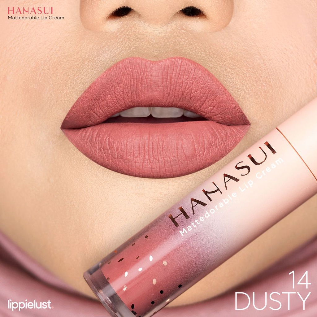 Hanasui Mattedorable Lip Cream | Matte Dorable LipCream Lipstick Cair Mate Hanasui | BOBA EDITION | TnT Beauty Shop-14 DUSTY