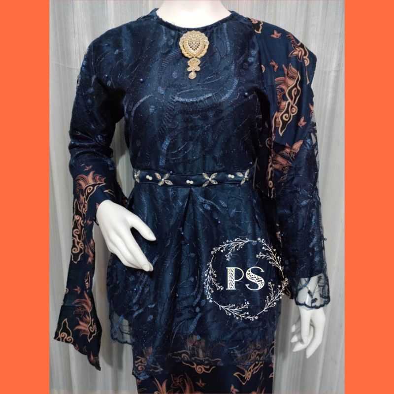 NEW COUPLE KEBAYA BATIK MODERN/COUPLE KEBAYA TUNANGAN DAN KONDANGAN-COUPLE PEYET BINTANG[FREE SELENDANG]-5