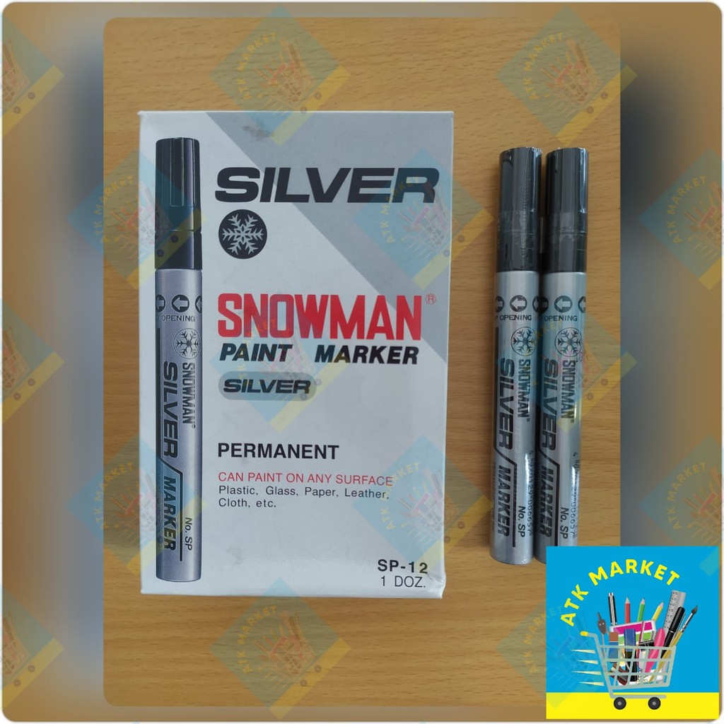 

Spidol SILVER Paint Marker Permanent SNOWMAN MEDIUM TIP Sp-12