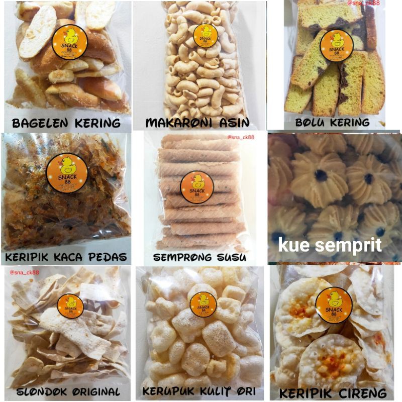 

Snack cemilan makanan ringan keripik kerupuk