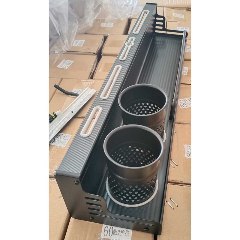 Rak Dapur Gantung Organizer Kitchen Storage Aluminium Wall Mounted