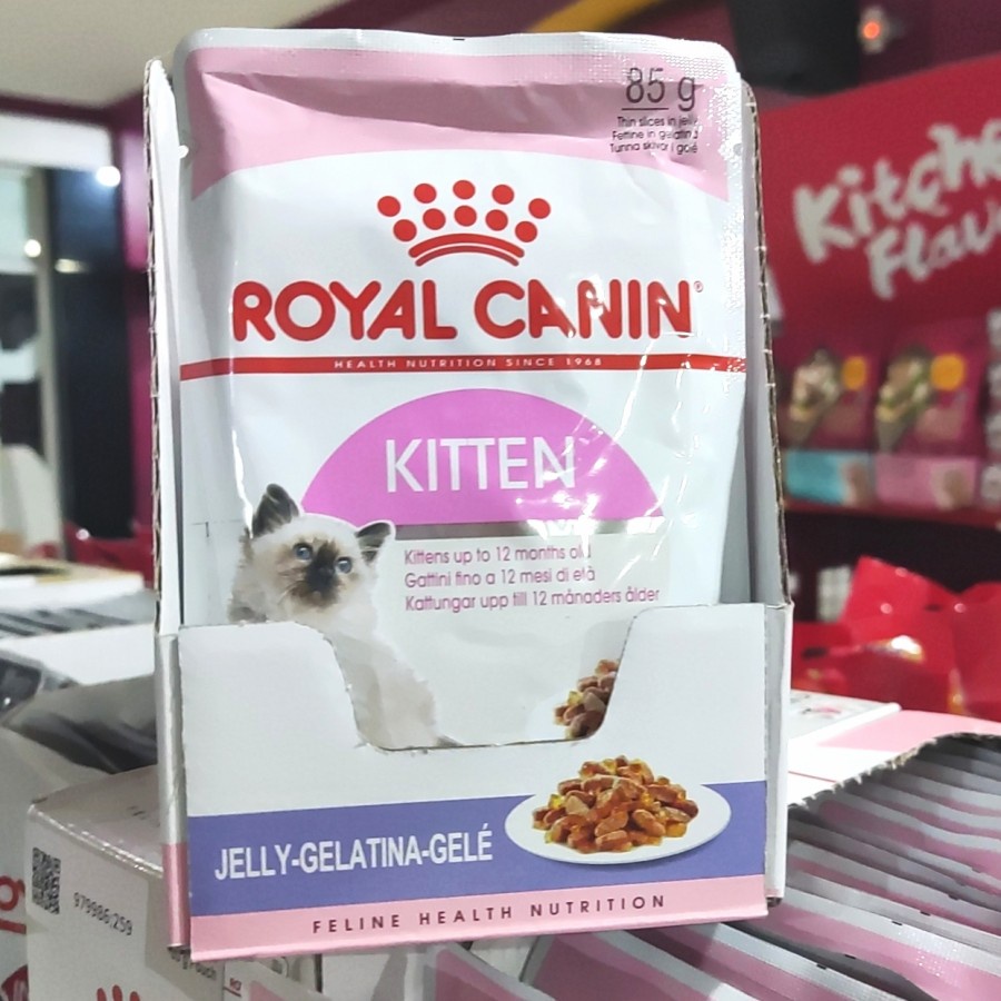 (1 BOX ISI 12) ROYAL CANIN KITTEN POUCH JELLY / RC SACHET KITTEN JELLY