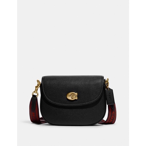 Coach Willow Saddle Bag Black (CA094)