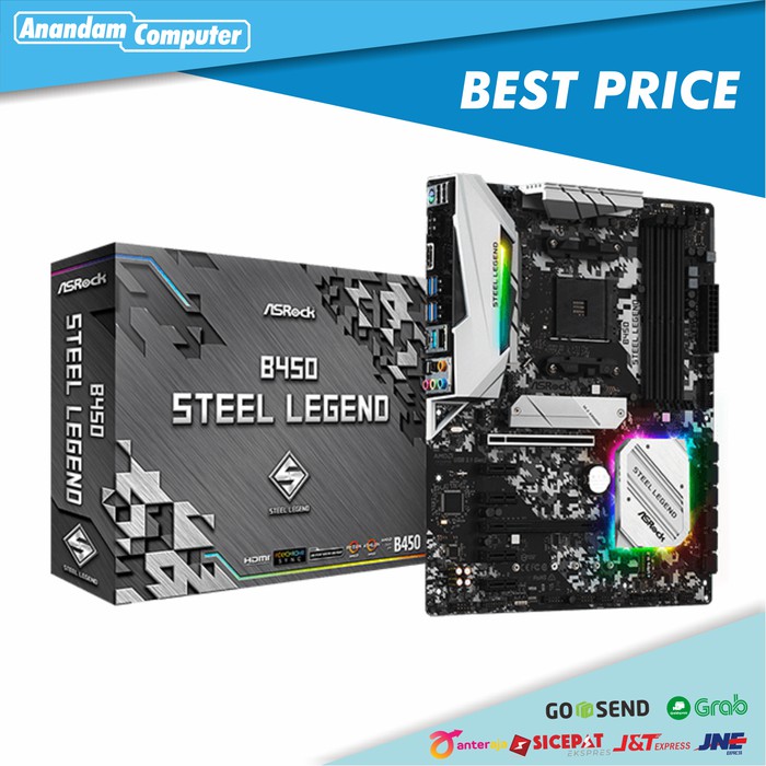 Asrock B450 STEEL LEGEND - Socket AM4 ATX Motherboard