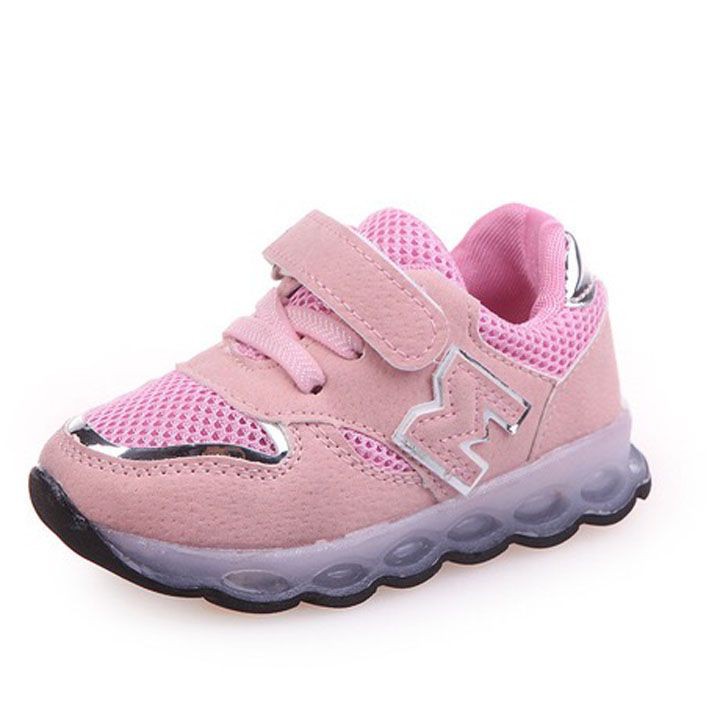 Sepatu Anak / LED Silver Lining Shoes - Pink