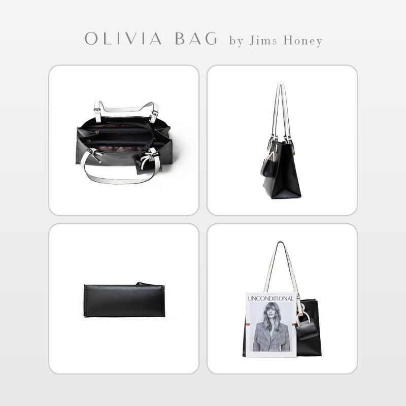 Olivia Bag Jims Honey Tas bahu Wanita Tas kerja besar Original Jims Honey Realpic cod official store