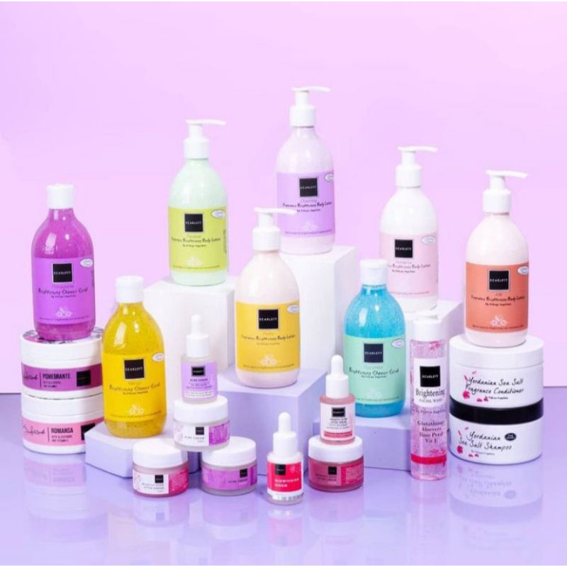 Scarlett Satu Paket Body Scrub, Body Lotion, Shower Scrub,