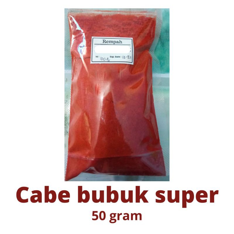 [50 gr] Rempah Bubuk Cabe Super Pedas/ Cabe Bubuk Super/ Cabe Pedas