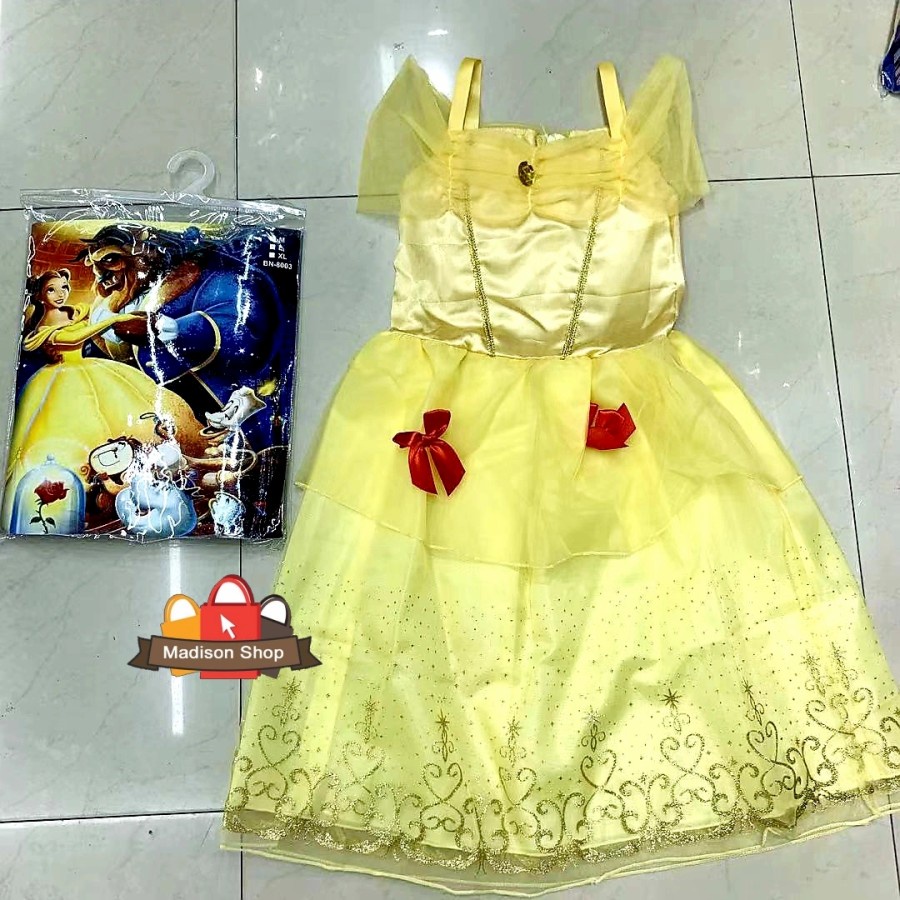 Princess Belle Costume Beauty and the Beast Kostum Halloween Cosplay