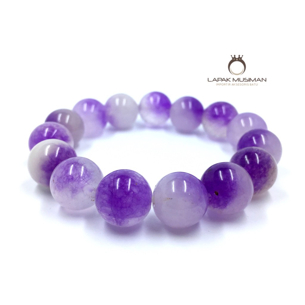 [Bayar di Tempat] GELANG BATU KECUBUNG AMETHYST