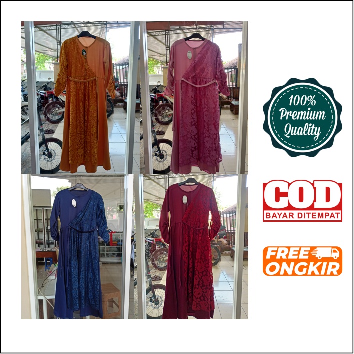 READY STOCK GAMIS BROKAT TERBARU - GAMIS BROKAT LEBARAN TERBARU - GAMIS BRUKAT - GAMIS TERBARU MIX B