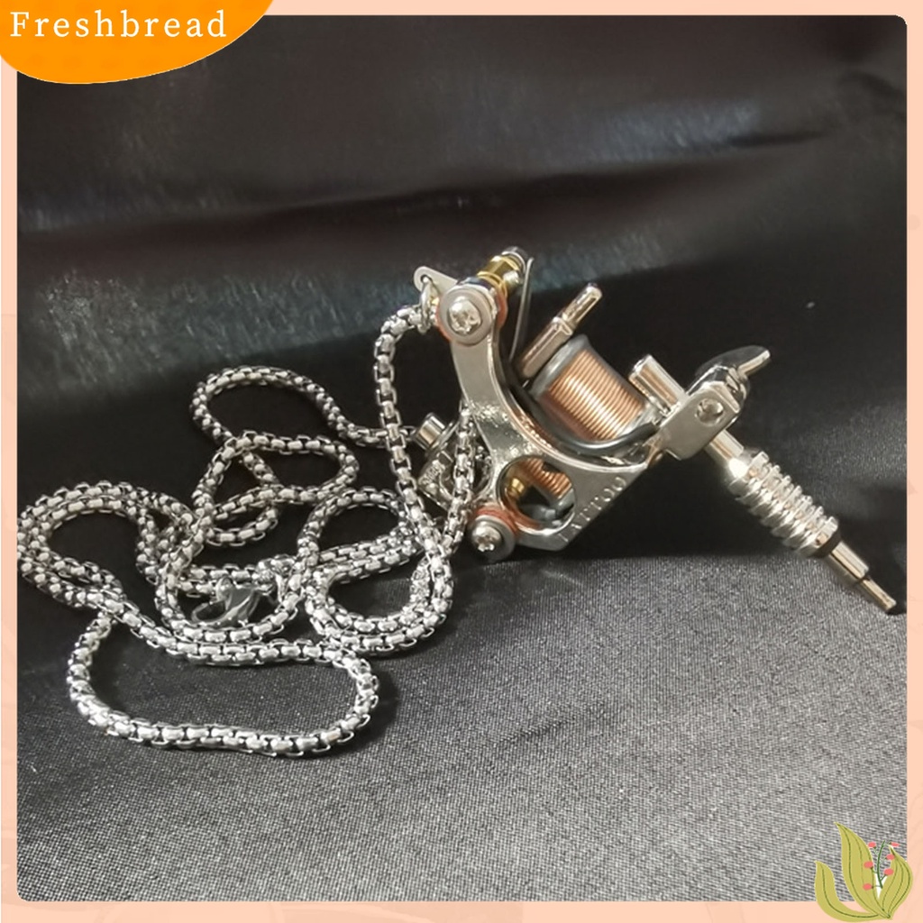 Terlaris Fashion Unisex Tattoo Machine Pendant Silver Color Titanium Steel Hip Hop Sweater Chain Necklace