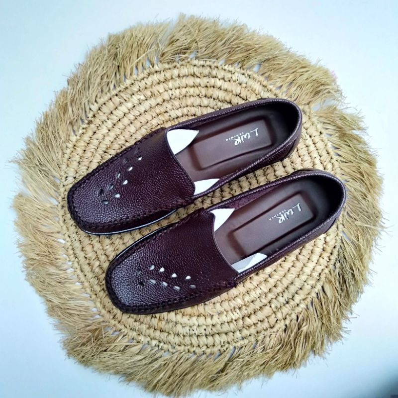 SEPATU SEPATU KULIT UNTUK WANITA KODE [060 MOCCASIN] KASUT WANITA