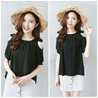 BLOUSE BELINDA BAHAN TWISTCONE TO FIT L / TERMURAH