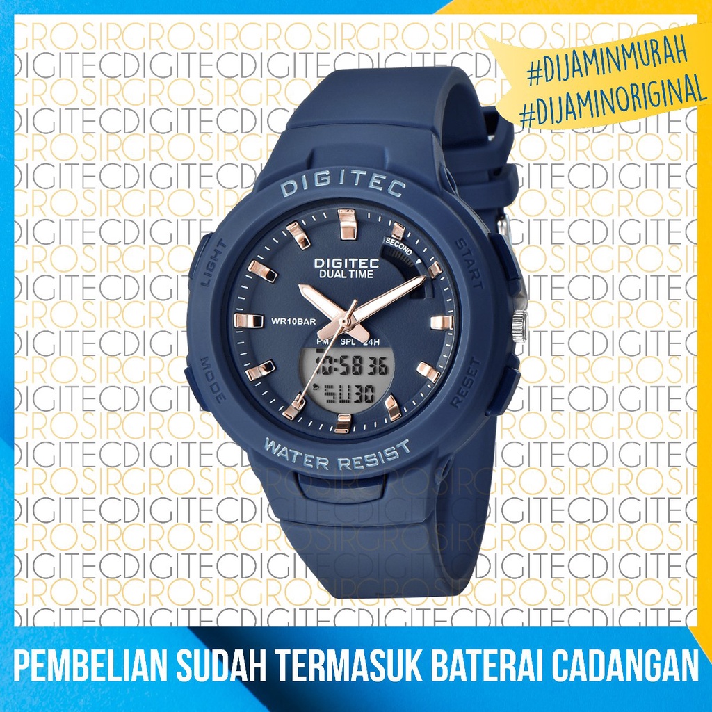 Jam Digitec BDA 4082T / DG 3082T Blue Original - Jam Tangan Wanita