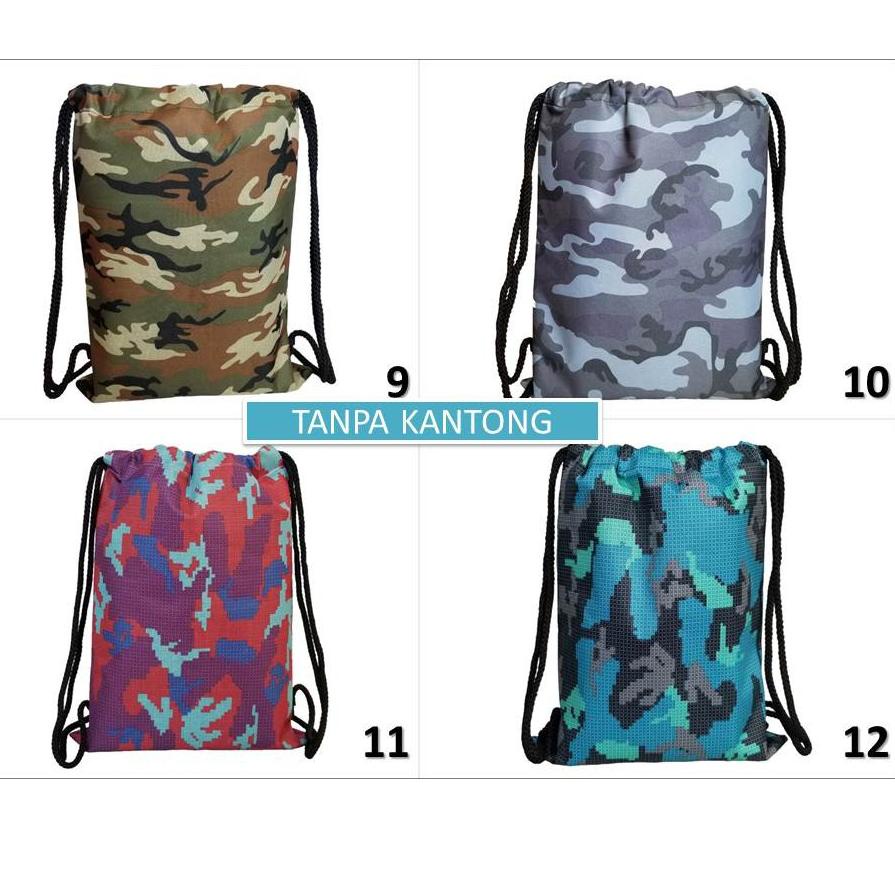 [CIW.02Jl22ᴼ] String Bag Army US / Drawstringbag Pixel Tentara / Tas Serut Marine Parachute Lopez