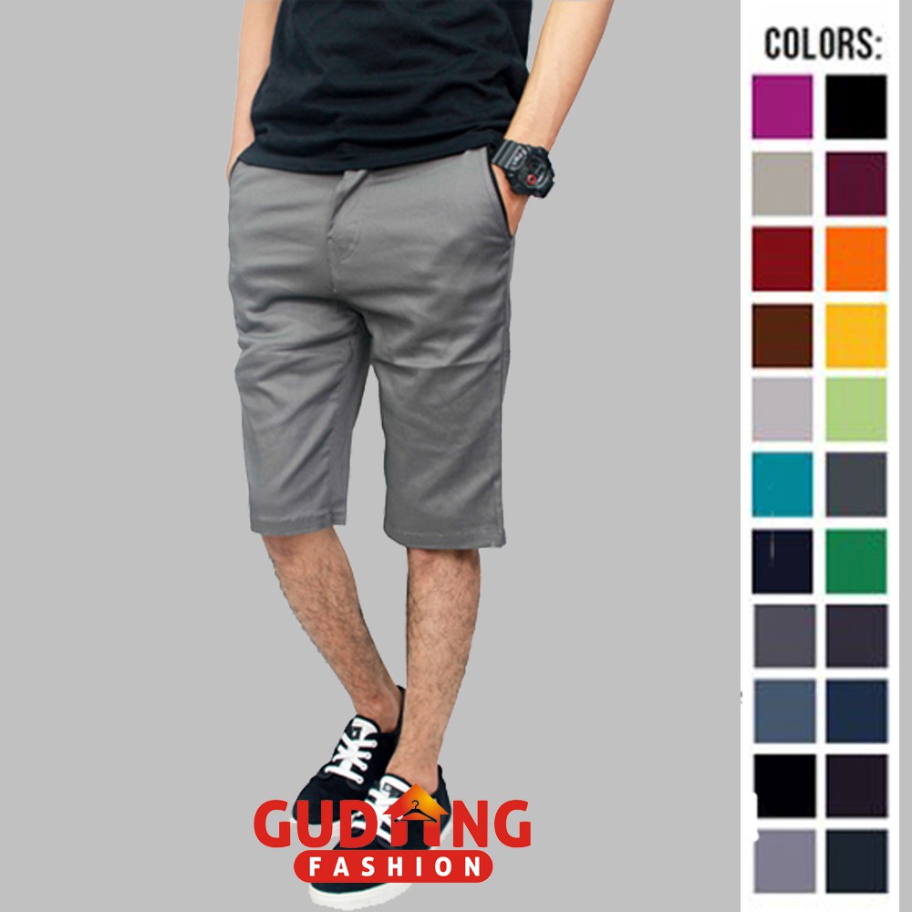 Celana Pendek Chino Pria - Banyak Pilihan Warna CLN (COMB)