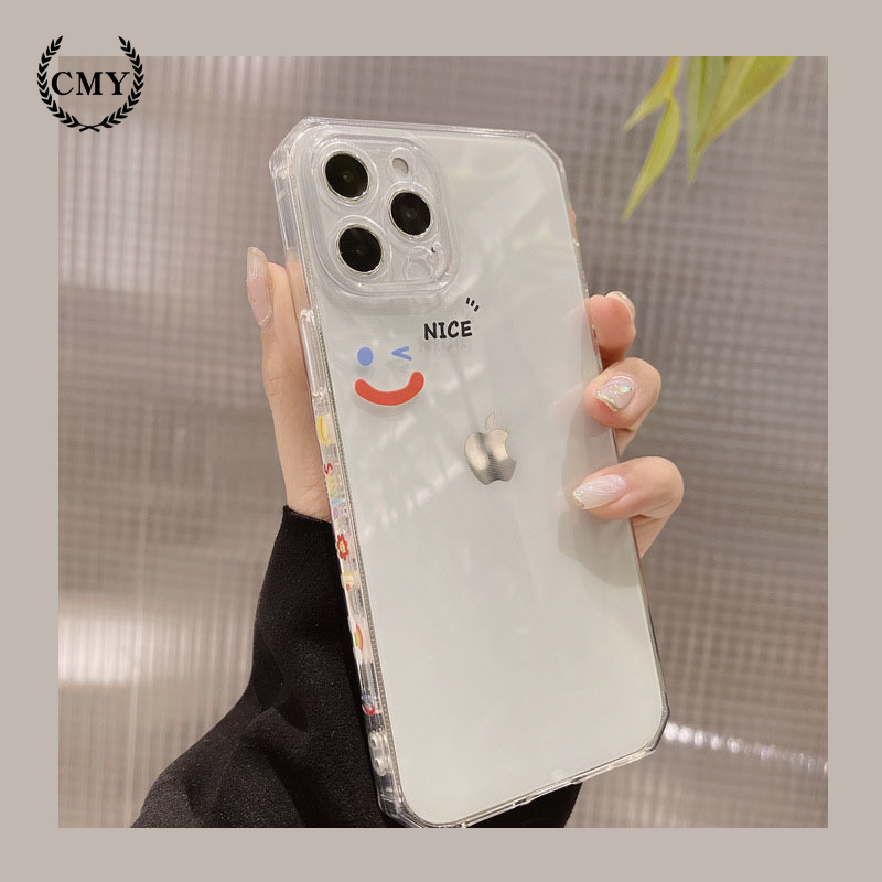 case iphone Cartoon smiley Side print tpu Phone Case For
