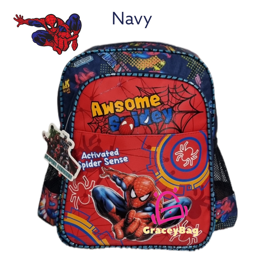 GB-40077E/48777E Tas Ransel Sekolah Anak Laki-laki TK/PAUD Spiderman