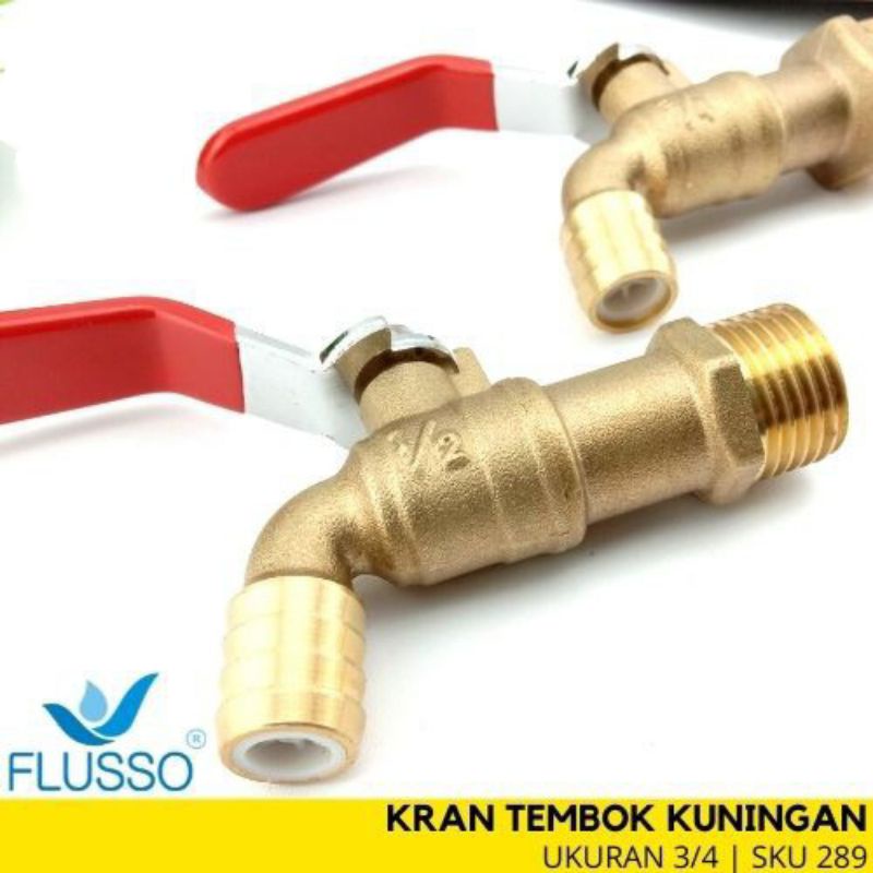 KRAN AIR 3/4&quot; 100% KUNINGAN FLUSSO (289)