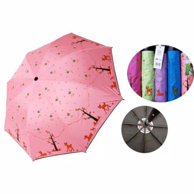 Payung Lipat 4 Fancy Karakter Kancil Anti Uv Merk Osaka Bw-113