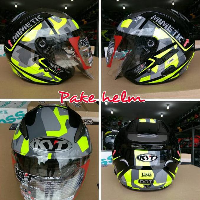 Jual Helm Kyt Galaxy Kyt Half Face Kyt Double Visor 4 Yel Order