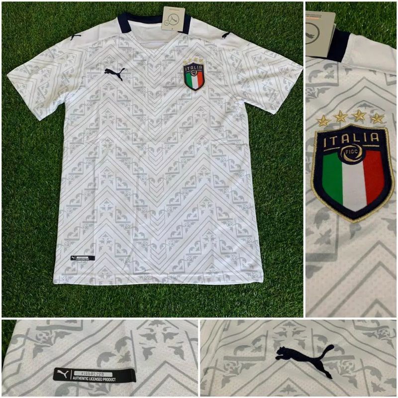 Jersey italia it4ly italy_ away kualifikasi putih 2020