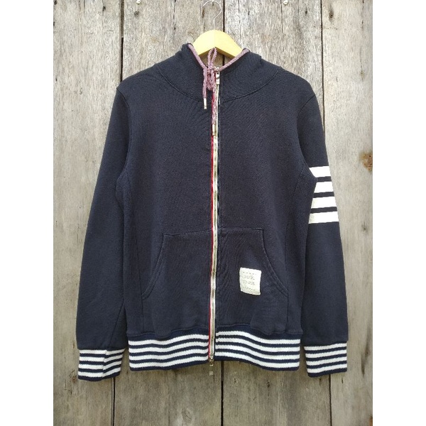 hoodie thom browne navy 4 bar size M second preloved