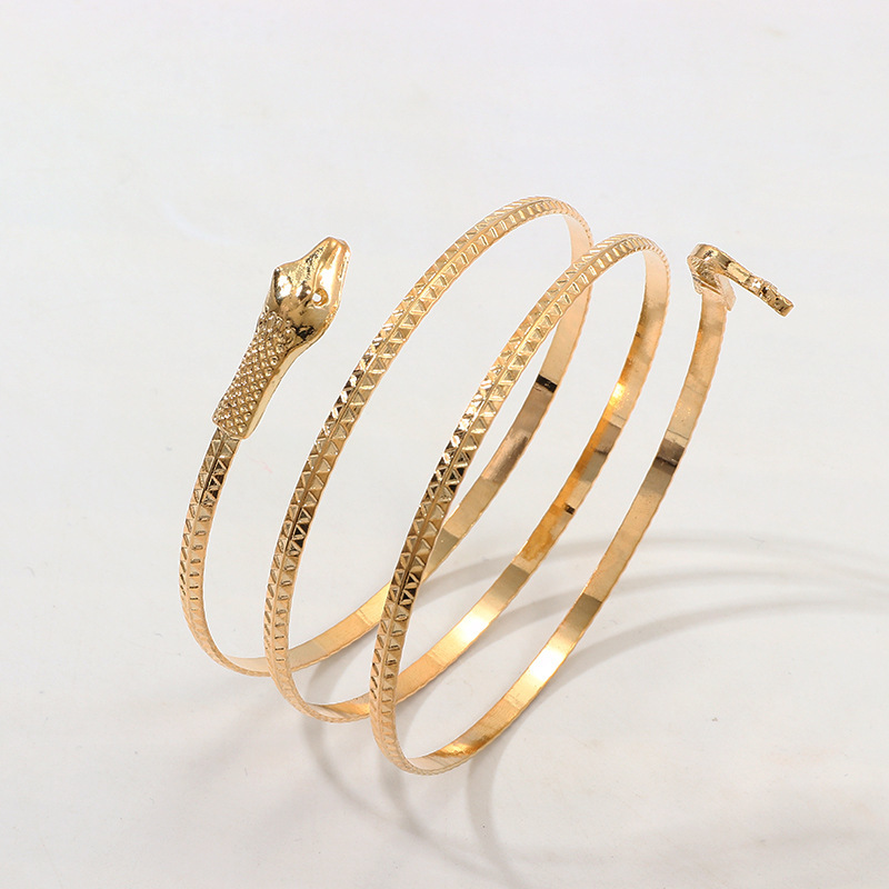 [Women Men Personalized Simple Snake Spiral Bangle Bracelets] [Girls Trendy  Cuff Bangle] [Jewellery Gifts for Girlfriend]