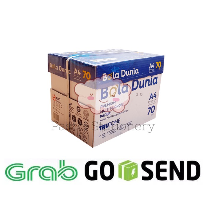 

Kertas HVS A4 70gr Bola Dunia 1 Dus