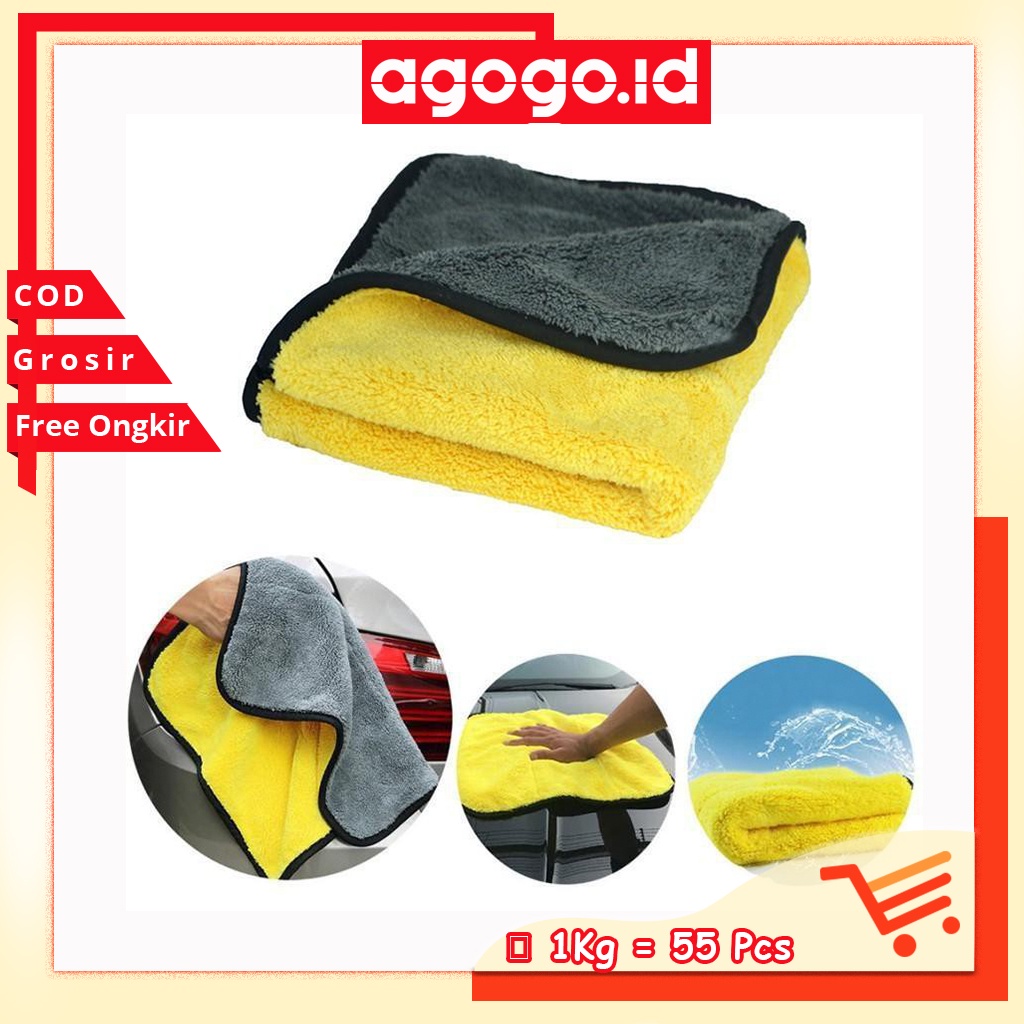 AGG - 269 Kain Lap Microfiber Serbaguna 30X30Cm 2 Sisi Halus Multifungsi / Kain Lap Microfiber