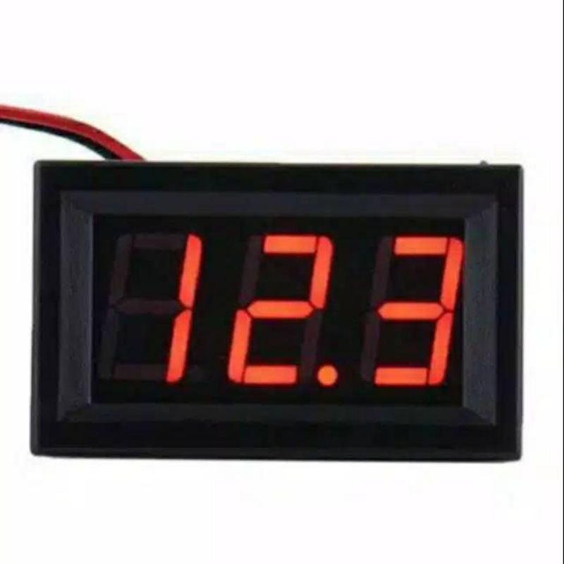 Digital Display volt meter DC 6V/12V Mobil/motor mainan aki