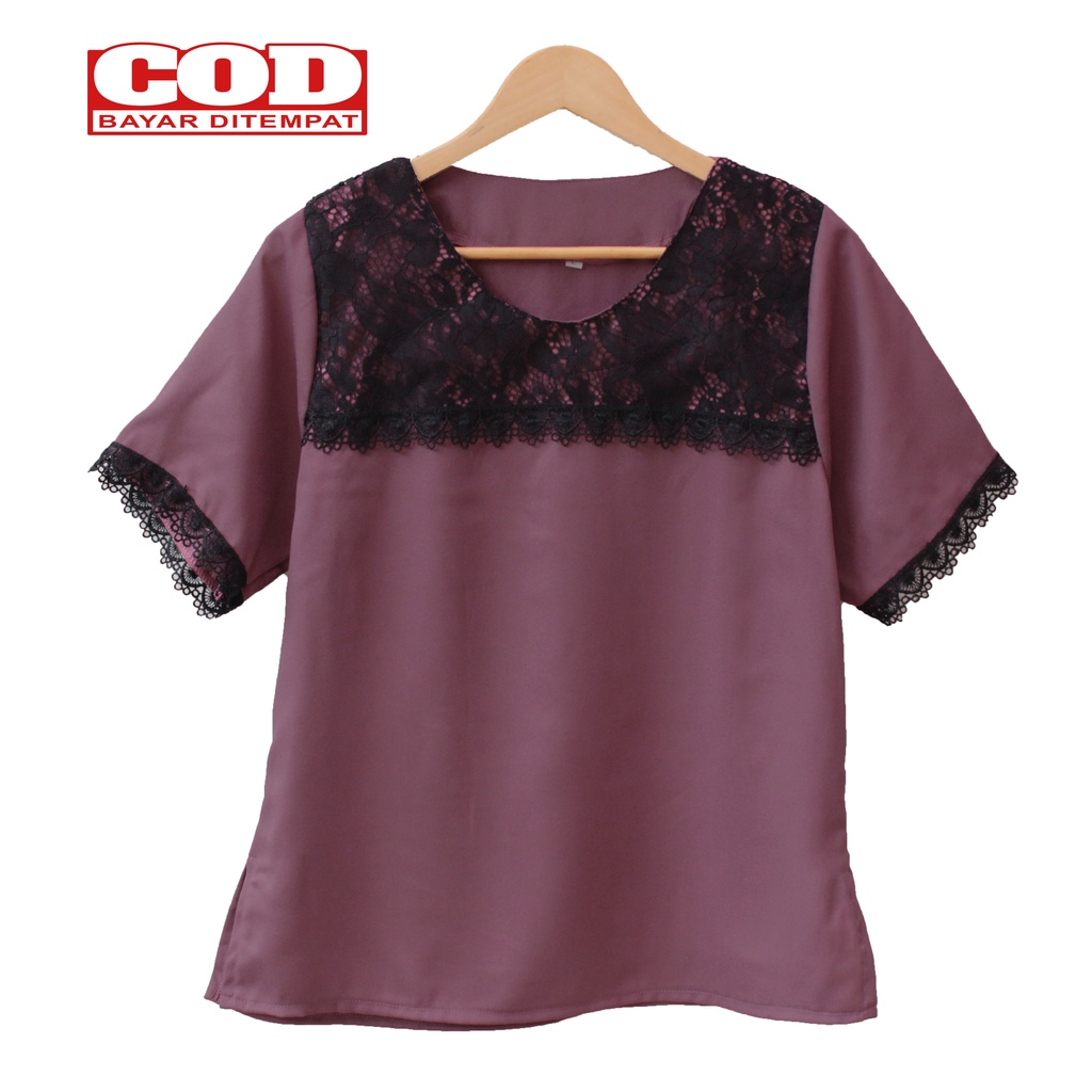 Rael Pict - Atasan wanita / blouse wanita / blouse jumbo Latih Size M L / XXL-6