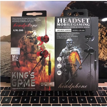 HANDSFREE EARPHONE GM-300/GM-200 HEADSET MOBILE GAMING