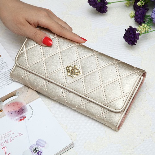 Dompet Cewe Panjang Crown Korea Fashion Korean Style Women Wanita Long Wallet